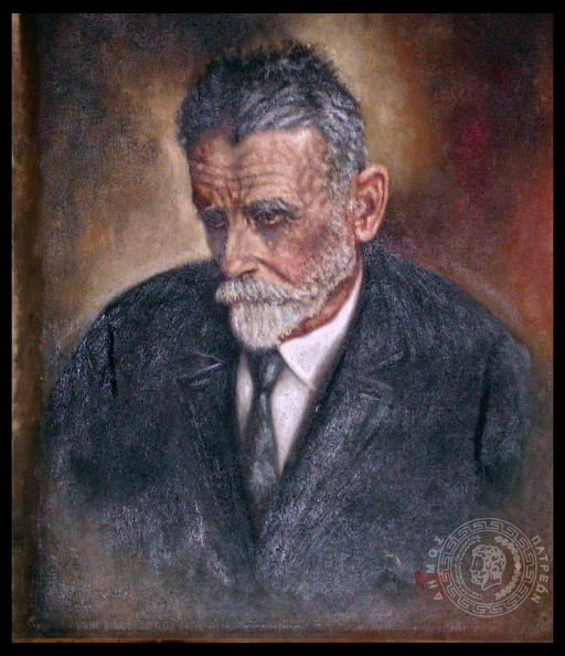 25. Ο Κωστής Παλαμάς. Πορτρέτο τού ποιητή. Ελαιογραφία Γ. Κάρτερ. Βρίσκεται στη Δημοτική Βιβλιοθήκη Πατρών .jpg