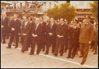 55. Επίσημοι κατά την τελετή τού εορτασμού τής Παναγίας τής Τρυπητής στο Αίγιο, 1977
