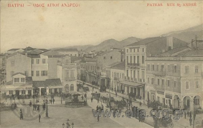 6. Η Αγίου Ανδρέου (στο ύψος τής πλατείας Τριών Συμμάχων), δεκαετία 1910(περίπου)