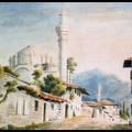 4. Ο ναός τού Παντοκράτορα όταν λειτουργούσε ακόμη σαν τζαμί, αρχές 19ου αι
