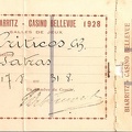 20. Κάρτα εισόδου σε γαλλικό CASINO, το 1928 (η κάρτα ανήκε στο γνωστό Πατρινό εργοστασιάρχη, Χαρ. Κρητικό)