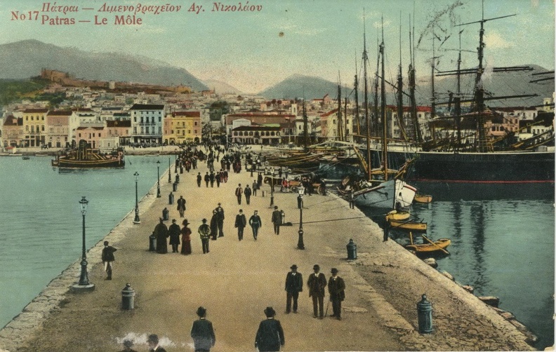 16. Ο μόλος τής Αγίου Νικολάου. Βόλτα, γύρω στο 1900.jpg