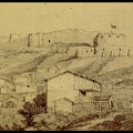 3. Το φρούριο των Πατρών σε σχέδιο με μολυβί τού Χριστιανού Χάνσεν, 31 Ιουλίου 1833